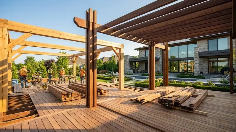 בניית פרגולות עץ מעוצבות ודקים לחוץ